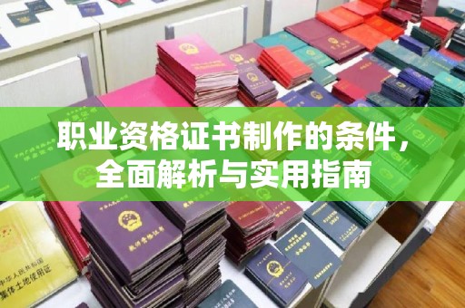 格尔木职业资格证书制作的条件，全面解析与实用指南